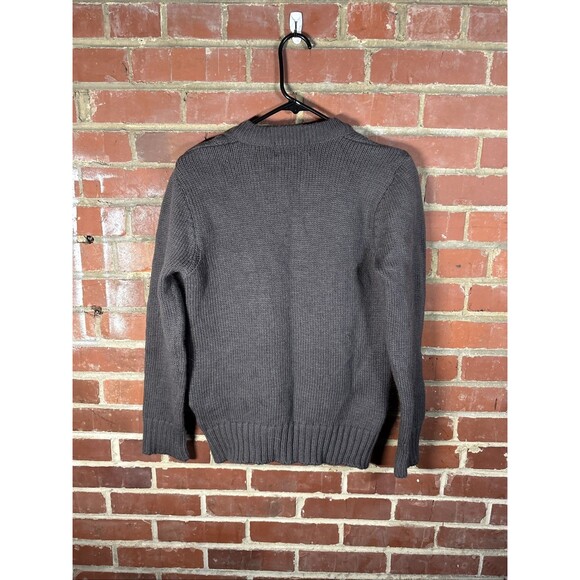 Aran Islands Knitwear Sweater Pure New Wool Cable Knit Gray Unisex Adult Small - Picture 7 of 8